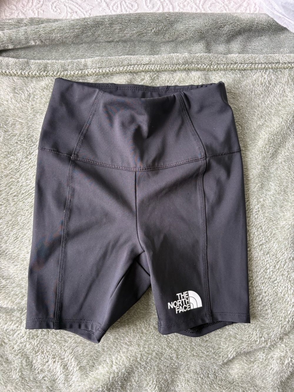 The North Face Black High-Rise Bike Shorts with Logo